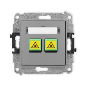 Mechanizm gniazda światłowodowego/optycznego podwójnego