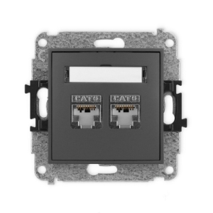 Mechanizm gniazda komputerowego podwójnego 2xRJ45