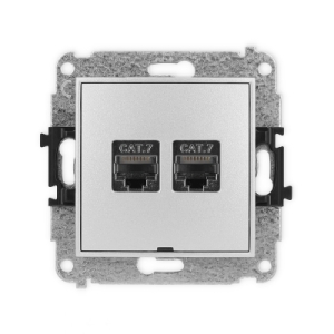 Mechanizm gniazda komputerowego podwójnego 2xRJ45