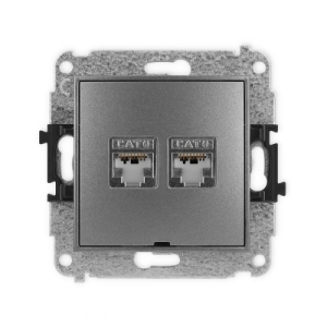Mechanizm gniazda komputerowego podwójnego 2xRJ45
