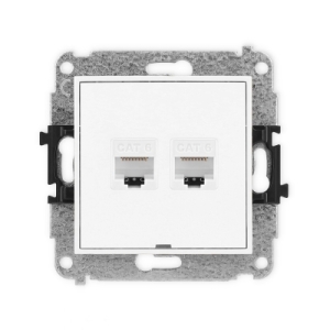 Mechanizm gniazda komputerowego podwójnego 2xRJ45