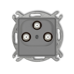ICON szary mat 27IGMU Mechanizm gniazda multimedia