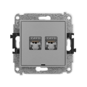 Mechanizm gniazda komputerowego podwójnego 2xRJ45