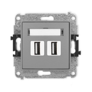 Mechanizm gniazda podwójnego 2xUSB A-A 2.0