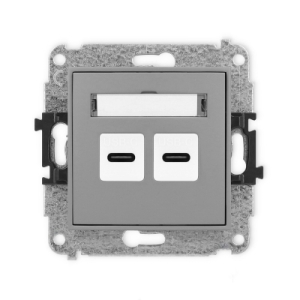 Mechanizm gniazda podwójnego 2xUSB C-C