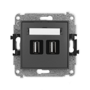 Mechanizm gniazda podwójnego 2xUSB A-A 2.0
