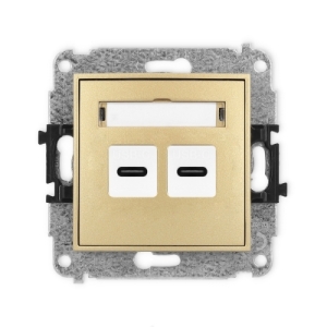 Mechanizm gniazda podwójnego 2xUSB C-C