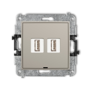 Mechanizm gniazda podwójnego 2xUSB A-A 2.0