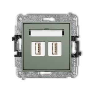 Mechanizm gniazda podwójnego 2xUSB A-A 2.0