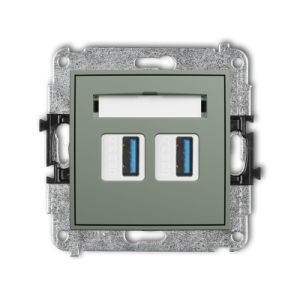 Mechanizm gniazda podwójnego 2xUSB A-A 3.0