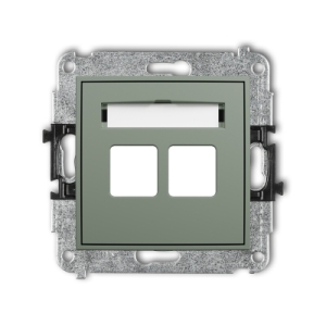 Mechanizm gniazda multimedialnego podwójnego bez modułu (standard Keystone)