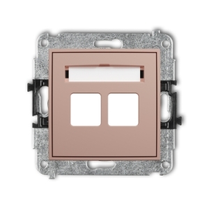 Mechanizm gniazda multimedialnego podwójnego bez modułu (standard Keystone)