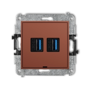 Mechanizm gniazda podwójnego 2xUSB A-A 3.0