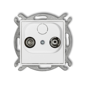 MINI biały MG2K Mechanizm gniazda abonenckiego RTV