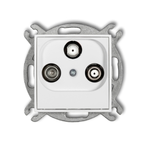 MINI biały MGSN Mechanizm gniazda abonenckiego 2 w
