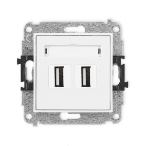 Mechanizm gniazda podwójnego 2xUSB A-A 2.0