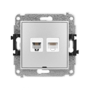 MINI srebrny metalik 7MGTKBO Mechanizm gniazda tel