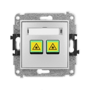 Mechanizm gniazda światłowodowego/optycznego podwójnego