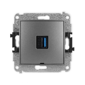 Mechanizm gniazda pojedynczego USB A-A 3.0, bez pola opisowego