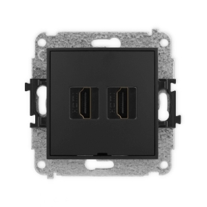 Mechanizm gniazda podwójnego HDMI 2.0, 4K, bez pola opisowego