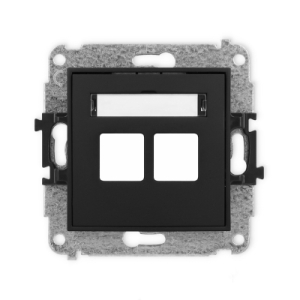 Mechanizm gniazda multimedialnego podwójnego bez modułu (standard Keystone)
