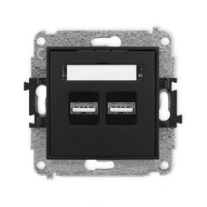 Mechanizm ładowarki USB podwójnej 2xUSB A, 15,5W max., 5V, 3.1A