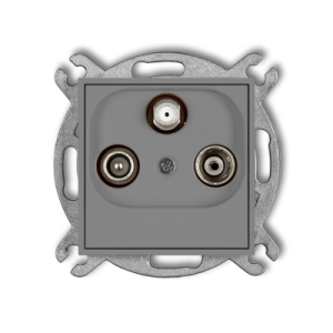 MINI szary mat 27MGM Mechanizm gniazda abonenckieg
