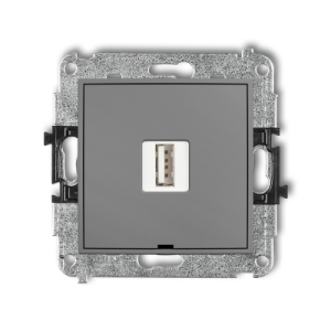 Mechanizm ładowarki USB pojedynczej USB A, 10W max., 5V, 2A, bez pola opisowego