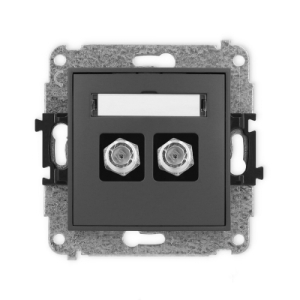 Mechanizm gniazda antenowego podwójnego typu F (SAT) niklowany