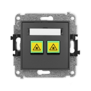 Mechanizm gniazda światłowodowego/optycznego podwójnego