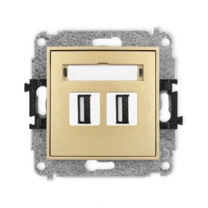 Mechanizm gniazda podwójnego 2xUSB A-A 2.0
