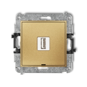 Mechanizm ładowarki USB pojedynczej USB A, 10W max., 5V, 2A, bez pola opisowego