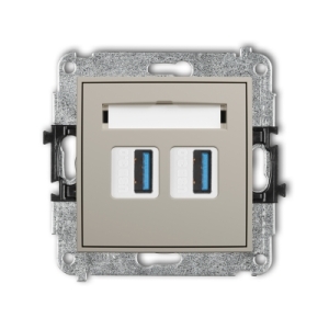 Mechanizm gniazda podwójnego 2xUSB A-A 3.0