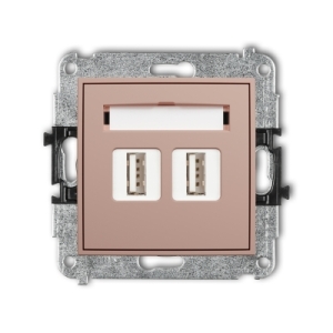 Mechanizm gniazda podwójnego 2xUSB A-A 2.0