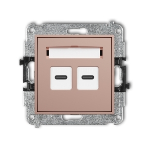 Mechanizm gniazda podwójnego 2xUSB C-C