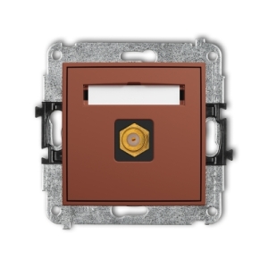 Mechanizm gniazda antenowego pojedynczego typu F (SAT) pozłacany
