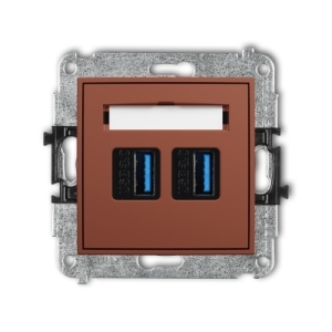Mechanizm gniazda podwójnego 2xUSB A-A 3.0