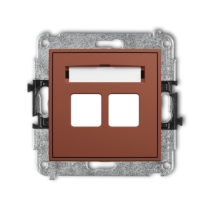 Mechanizm gniazda multimedialnego podwójnego bez modułu (standard Keystone)