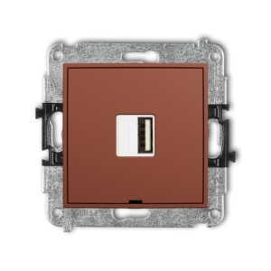 Mechanizm ładowarki USB pojedynczej USB A, 5W max., 5V, 1A, bez pola opisowego