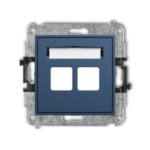 Mechanizm gniazda multimedialnego podwójnego bez modułu (standard Keystone)