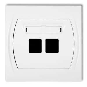 Gniazdo multimedialne podwójne bez modułu (standard Keystone)