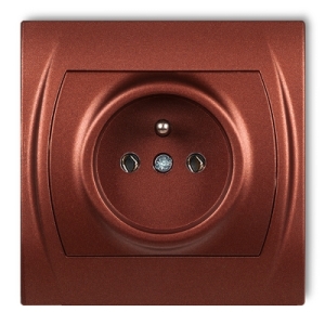 Gniazdo pojedyncze z uziemieniem 2P+Z (bez przesłon torów prądowych)