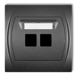 Gniazdo multimedialne podwójne bez modułu (standard Keystone)