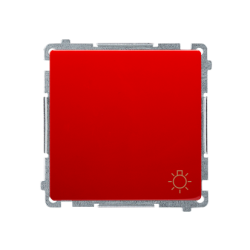Przycisk "światło" (moduł) 10AX 250V, szybkozłącza, czerwony