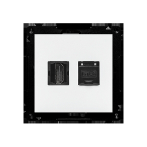 Simon 55 TGHRJ45.01/111 Gniazdo HDMI + RJ45 kat.6.