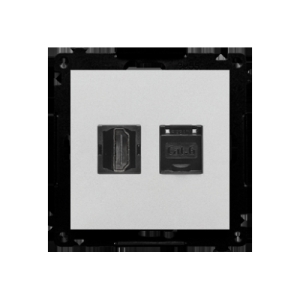 Simon 55 TGHRJ45.01/143 Gniazdo HDMI + RJ45 kat.6.