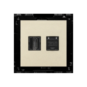 Simon 55 TGHRJ45.01/144 Gniazdo HDMI + RJ45 kat.6.