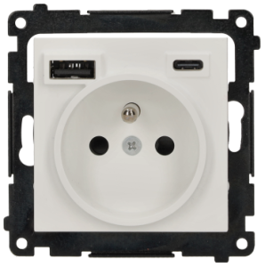 Simon 55 TGZ1ZUSB2CA.01/111 Gniazdo wtyczkowe z zi