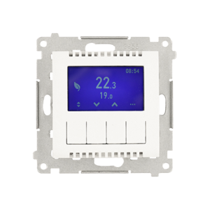 Regulator temperatury z wyświetlaczem (czujnik wewnętrzny lub sonda), biały