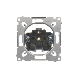 Gniazdo wtyczkowe pojedyncze z uziemieniem, (mechanizm), 16A, 250V, szybkozłącza